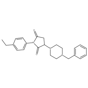 3-(4-Benzylpiperazin-1-yl)-1-(4-ethylphenyl)pyrrolidine-2,5-dione Structure