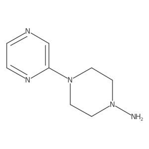 4-(Pyrazin-2-yl)piperazin-1-amine结构式