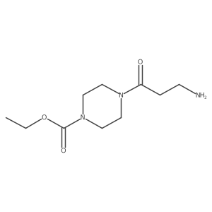 Ethyl 4-(3-aminopropanoyl)piperazine-1-carboxylate结构式