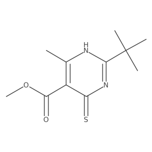Methyl 2-tert-butyl-6-methyl-4-sulfanylidene-1,4-dihydropyrimidine-5-carboxylate结构式