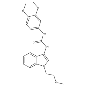 1-(3,4-dimethoxyphenyl)-3-(1-(2-methoxyethyl)-1H-indol-3-yl)urea结构式