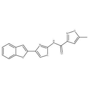 N-(4-(benzofuran-2-yl)thiazol-2-yl)-5-methylisoxazole-3-carboxamide结构式