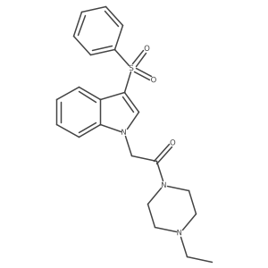 1-(4-ethylpiperazin-1-yl)-2-(3-(phenylsulfonyl)-1H-indol-1-yl)ethanone Structure