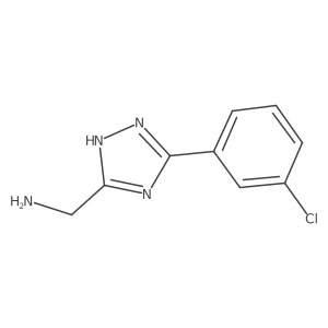 (5-(3-Chlorophenyl)-4H-1,2,4-triazol-3-YL)methanamine结构式