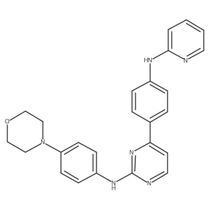 N-(4-morpholin-4-ylphenyl)-4-[4-({pyridin-2-yl}amino)phenyl]pyrimidin-2-amine Structure