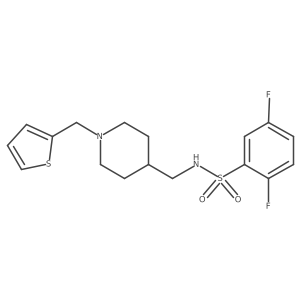 2,5-difluoro-N-((1-(thiophen-2-ylmethyl)piperidin-4-yl)methyl)benzenesulfonamide Structure