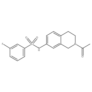 N-(2-acetyl-1,2,3,4-tetrahydroisoquinolin-7-yl)-3-fluorobenzenesulfonamide Structure