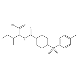 (2S,3R)-3-methyl-2-(1-tosylpiperidine-4-carboxamido)pentanoic acid结构式