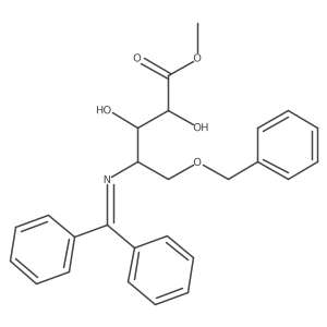 Methyl 4-deoxy-4-[(diphenylmethylene)amino]-5-O-(phenylmethyl)-D-lyxonate结构式