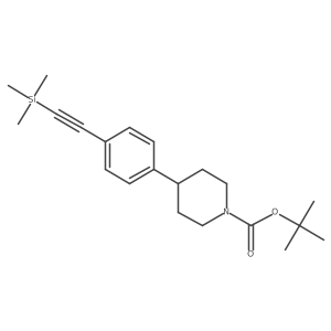 Tert-butyl 4-(4-((trimethylsilyl)ethynyl)phenyl)piperidine-1-carboxylate Structure
