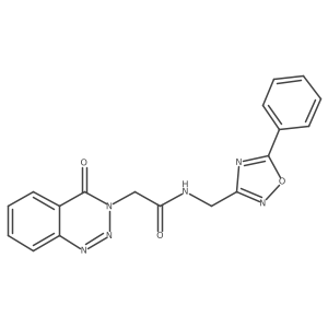 2-[4-oxo-1,2,3-benzotriazin-3(4H)-yl]-N~1~-[(5-phenyl-1,2,4-oxadiazol-3-yl)methyl]acetamide Structure