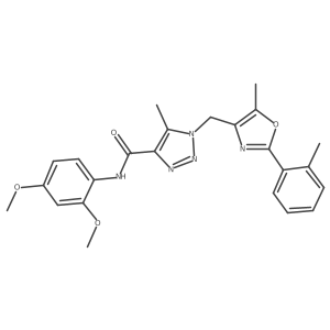 N-(2,4-dimethoxyphenyl)-5-methyl-1-{[5-methyl-2-(2-methylphenyl)-1,3-oxazol-4-yl]methyl}-1H-1,2,3-triazole-4-carboxamide结构式