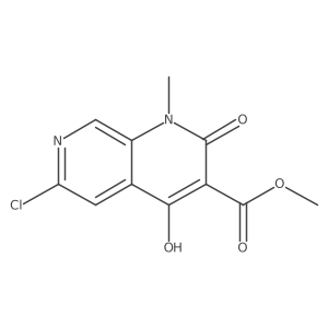 Methyl 6-chloro-4-hydroxy-1-methyl-2-oxo-1,2-dihydro-1,7-naphthyridine-3-carboxylate结构式
