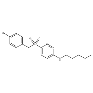 6-((4-chlorobenzyl)sulfonyl)-N-pentylpyridazin-3-amine Structure