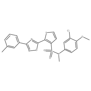 N-(3-chloro-4-methoxyphenyl)-N-methyl-2-[3-(3-methylphenyl)-1,2,4-oxadiazol-5-yl]thiophene-3-sulfonamide Structure