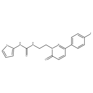 1-(2-(3-(4-fluorophenyl)-6-oxopyridazin-1(6H)-yl)ethyl)-3-(thiophen-2-yl)urea结构式