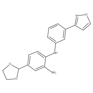 2-Amino-4-(2-dioxolanyl)-n-(3-(3-isoxazolyl)phenyl)aniline Structure