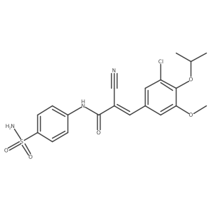 3-[3-chloro-5-methoxy-4-(propan-2-yloxy)phenyl]-2-cyano-N-(4-sulfamoylphenyl)prop-2-enamide Structure