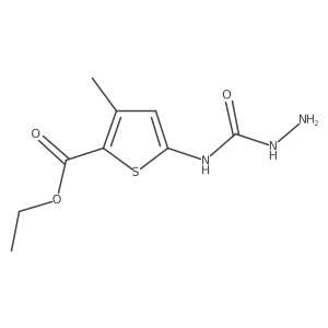 Ethyl 5-(hydrazinecarboxamido)-3-methylthiophene-2-carboxylate结构式