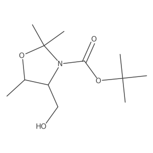 Tert-butyl 4-(hydroxymethyl)-2,2,5-trimethyl-1,3-oxazolidine-3-carboxylate结构式