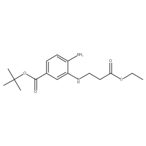 4-Amino-3-(2-Ethoxycarbonyl-ethylamino)-benzoic acid tert-butyl ester结构式
