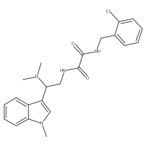 N1-(2-chlorobenzyl)-N2-(2-(dimethylamino)-2-(1-methyl-1H-indol-3-yl)ethyl)oxalamide结构式