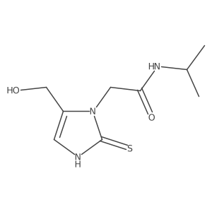 2-[5-(hydroxymethyl)-2-mercapto-1H-imidazol-1-yl]-N-isopropylacetamide结构式