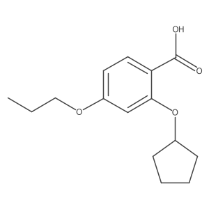 2-(Cyclopentyloxy)-4-propoxybenzoic acid结构式