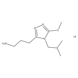 3-[4-isobutyl-5-(methylthio)-4H-1,2,4-triazol-3-yl]propan-1-amine hydroiodide结构式