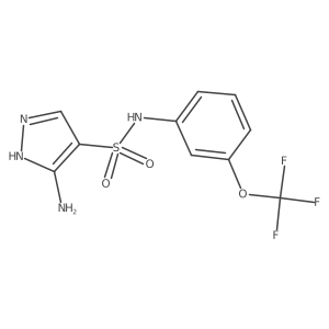 5-amino-N-[3-(trifluoromethoxy)phenyl]-1H-pyrazole-4-sulfonamide Structure
