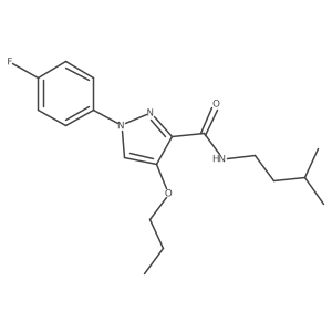 1-(4-fluorophenyl)-N-isopentyl-4-propoxy-1H-pyrazole-3-carboxamide结构式