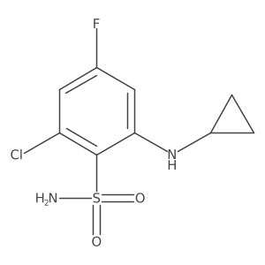 2-Chloro-6-(cyclopropylamino)-4-fluorobenzenesulfonamide Structure