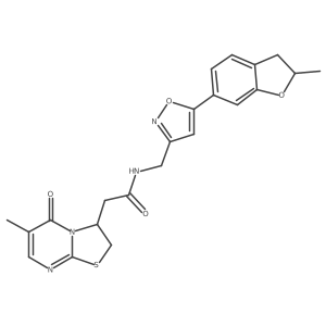 N-((5-(2-methyl-2,3-dihydrobenzofuran-6-yl)isoxazol-3-yl)methyl)-2-(6-methyl-5-oxo-3,5-dihydro-2H-thiazolo[3,2-a]pyrimidin-3-yl)acetamide Structure