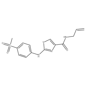 N-allyl-2-((4-(methylsulfonyl)phenyl)amino)thiazole-4-carboxamide Structure