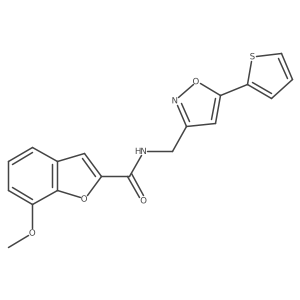 7-methoxy-N-((5-(thiophen-2-yl)isoxazol-3-yl)methyl)benzofuran-2-carboxamide Structure