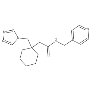 N-(4-pyridinylmethyl)-2-[1-(1H-tetrazol-1-ylmethyl)cyclohexyl]acetamide结构式