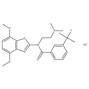 N-(4,7-dimethoxybenzo[d]thiazol-2-yl)-N-(2-(dimethylamino)ethyl)-3-(trifluoromethyl)benzamide hydrochloride结构式