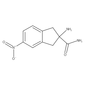 (+/-)-2-Amino-5-nitroindane-2-carboxamide Structure