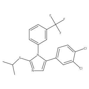 5-(3,4-dichlorophenyl)-2-(isopropylthio)-1-(3-(trifluoromethyl)phenyl)-1H-imidazole Structure