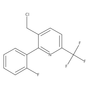 3-(Chloromethyl)-2-(2-fluorophenyl)-6-(trifluoromethyl)pyridine结构式