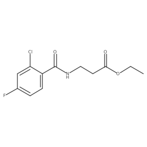 Ethyl 3-(2-chloro-4-fluorobenzamido)propanoate结构式