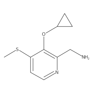 (3-Cyclopropoxy-4-(methylthio)pyridin-2-YL)methanamine Structure