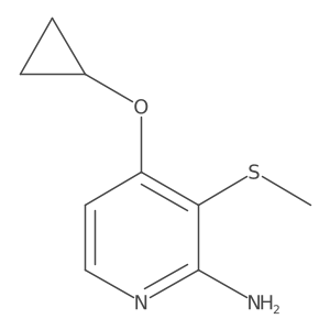 4-Cyclopropoxy-3-(methylthio)pyridin-2-amine结构式