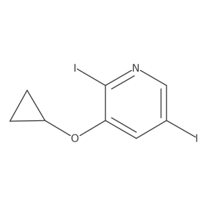 3-Cyclopropoxy-2,5-diiodopyridine结构式