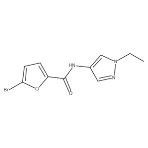 5-bromo-N-(1-ethyl-1H-pyrazol-4-yl)furan-2-carboxamide结构式