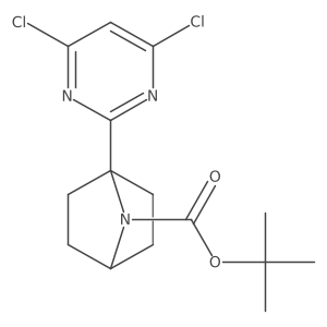 7-Azabicyclo[2.2.1]heptane-7-carboxylic acid, 1-(4,6-dichloro-2-pyrimidinyl)-, 1,1-dimethylethyl ester结构式