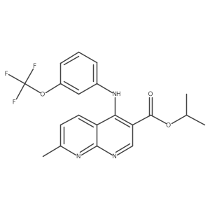 Propan-2-yl 7-methyl-4-{[3-(trifluoromethoxy)phenyl]amino}-1,8-naphthyridine-3-carboxylate Structure
