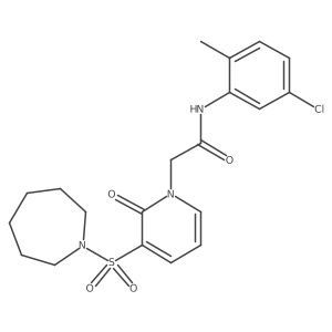 2-[3-(azepane-1-sulfonyl)-2-oxo-1,2-dihydropyridin-1-yl]-N-(5-chloro-2-methylphenyl)acetamide Structure