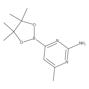 4-Methyl-6-(4,4,5,5-tetramethyl-1,3,2-dioxaborolan-2-yl)pyrimidin-2-amine结构式