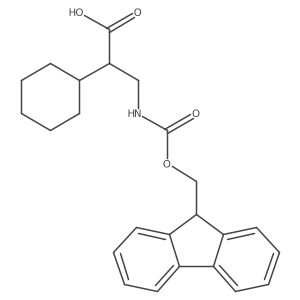 (S)-3-((((9H-Fluoren-9-yl)methoxy)carbonyl)amino)-2-cyclohexylpropanoic acid结构式